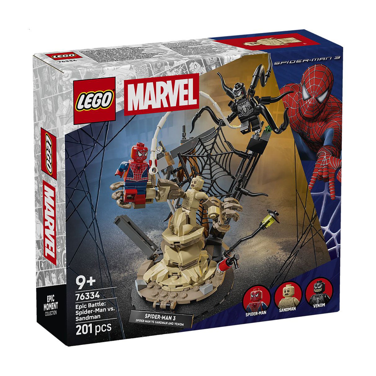Конструктор LEGO Super Heroes Легендарна битва: Людина-павук vs. Піщана людина, 201 деталь, від 9 років (76334)